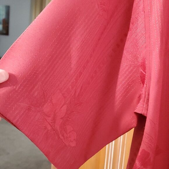 Paradise blue"men's, casual button-down collar shirt. Size large. Beautiful red - Picture 4 of 10